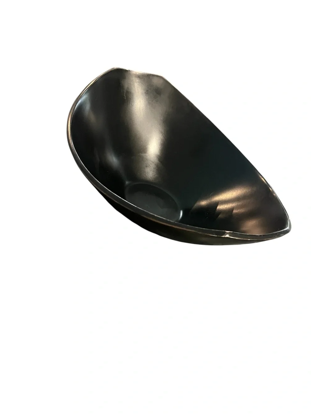 Mid Century Modern MCM Dansk Black Metal Fruit Serving Bowl 12”